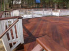 Ipe with white vinyl rails